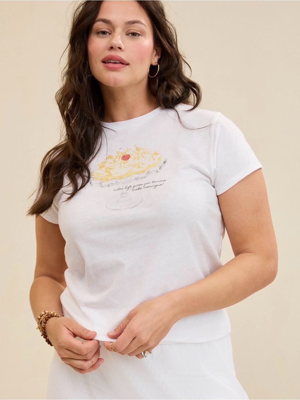 Aerie soft cotton white tee flowy plus size Xxl 2X casual beach graphic yellow